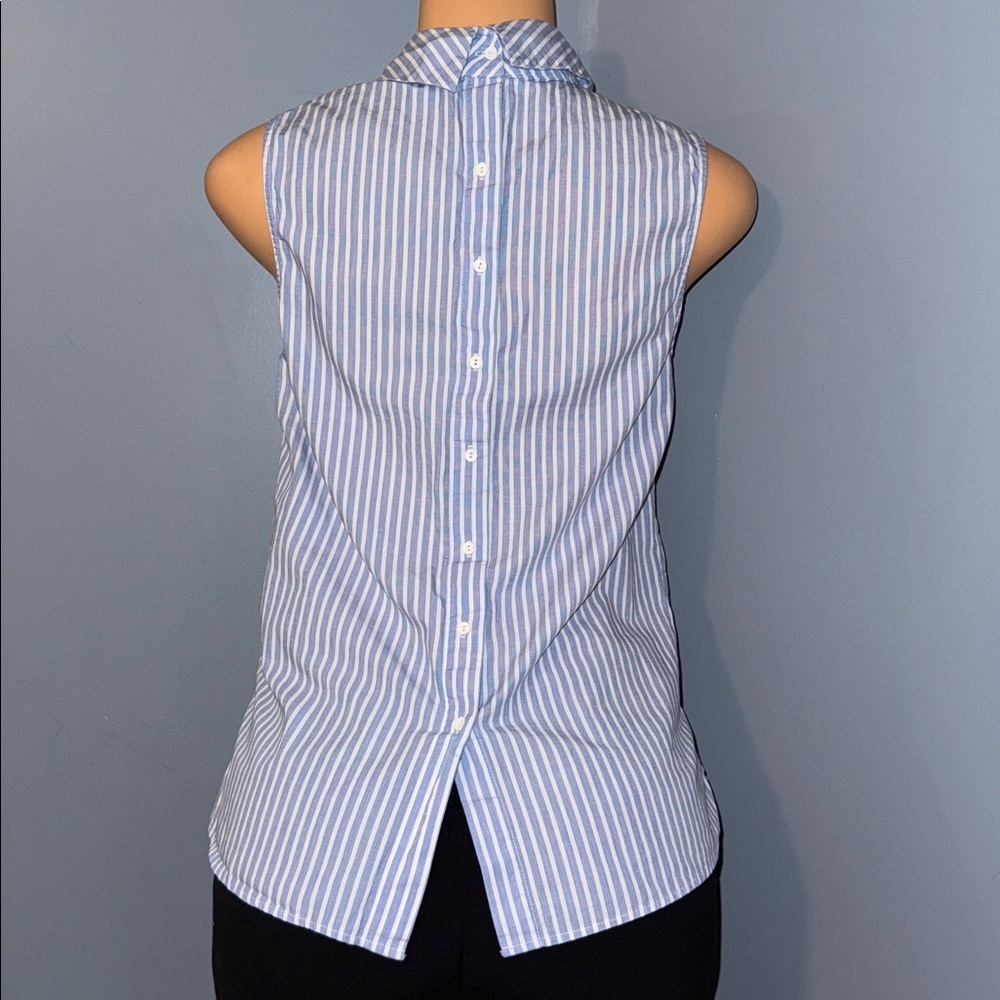 H&M Striped Sleeveless Top With Button Down Back - Size Small - Picture 6 of 7